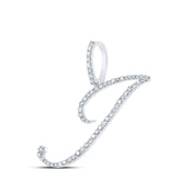 1/3CTW-DIA P1 INITIAL "J" GIFT PENDANT